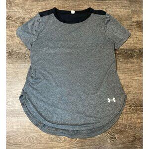 Under Armour Ladies Sport Crossback T-Shirt UA Black Gym Training Yoga Top Sz XS